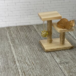Miniature Cat Tree, Miniature Cat Tower scratching post, Halloween Cat, Dollhouse Miniatures, Fairy Garden Accessories, Cat Lover Gift bild 6