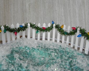 Miniature Christmas Garland, Artificial Pine Wired Roping With...