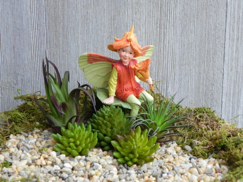 FAIRY NOT INCLUDED Artificial Succulent Plants Set of 6 fairy garden beach terrarium diy small faux fake plants