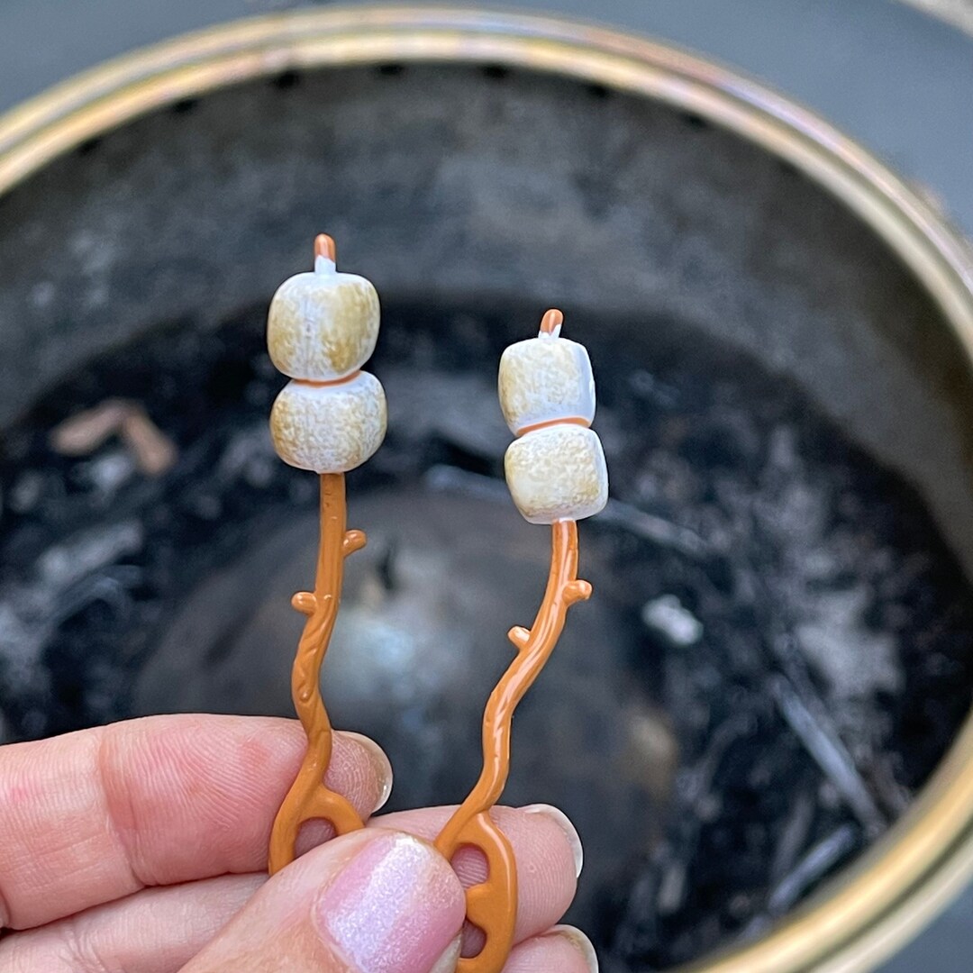 Miniature Marshmallow Roasting Sticks, Fairy Garden Fire Pit
