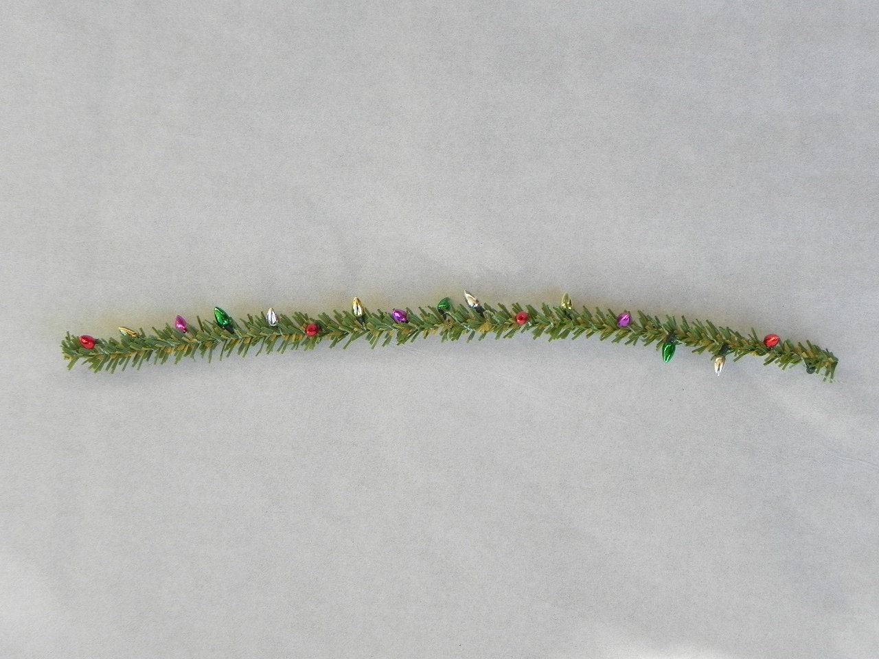 Miniature Christmas Garland Artificial Pine Wired Roping With - Etsy