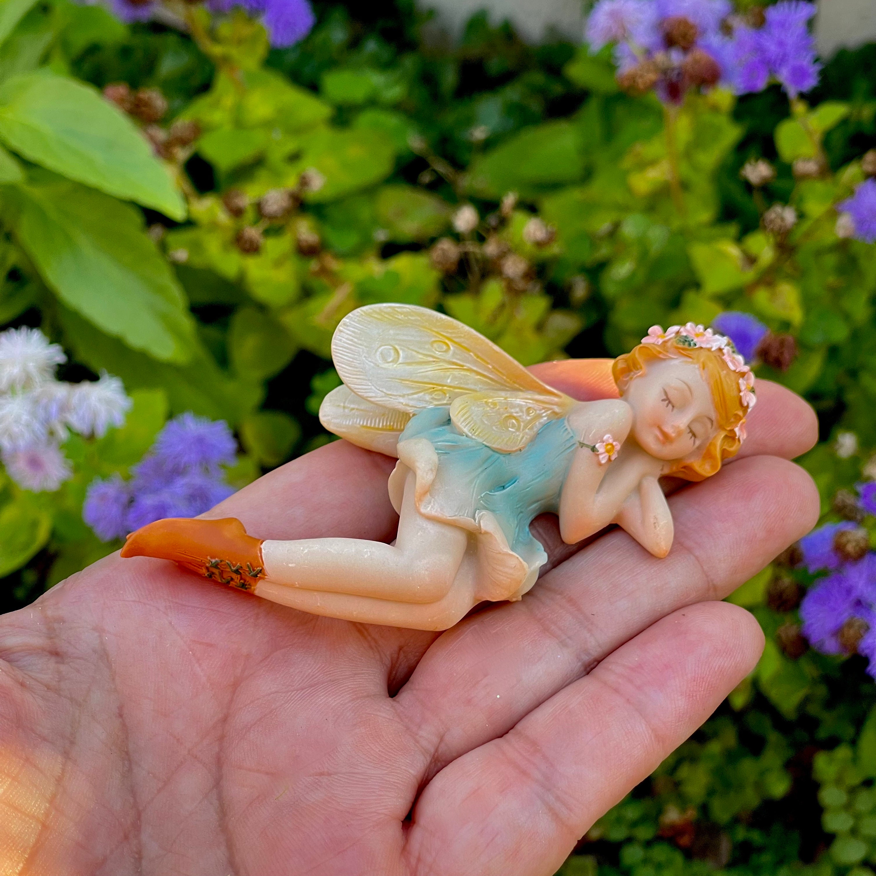 Fairy Garden Miniatures Sleeping Fairy, Figurine, Cute Gift Fairy Garden Miniatures Sleeping Fairy, Figurine, Cute Gift