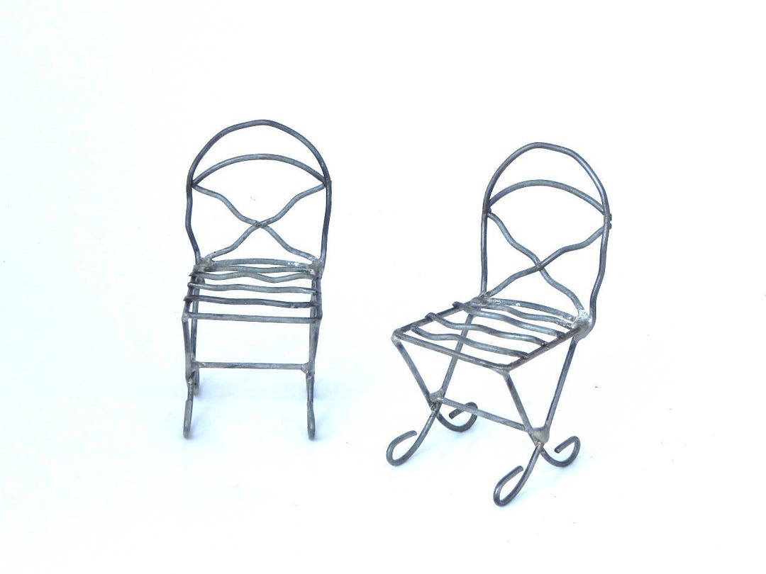 Fairy Garden Chair Miniature Wire, Furniture, Fairy Garden Accessories
