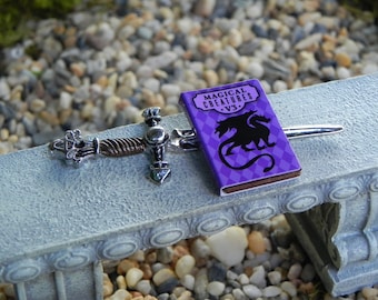 Miniature Sword miniature Book for Fairy Garden,Fairy Tale miniature garden - terrarium - dollhouse - accessories - accessory - knight sword