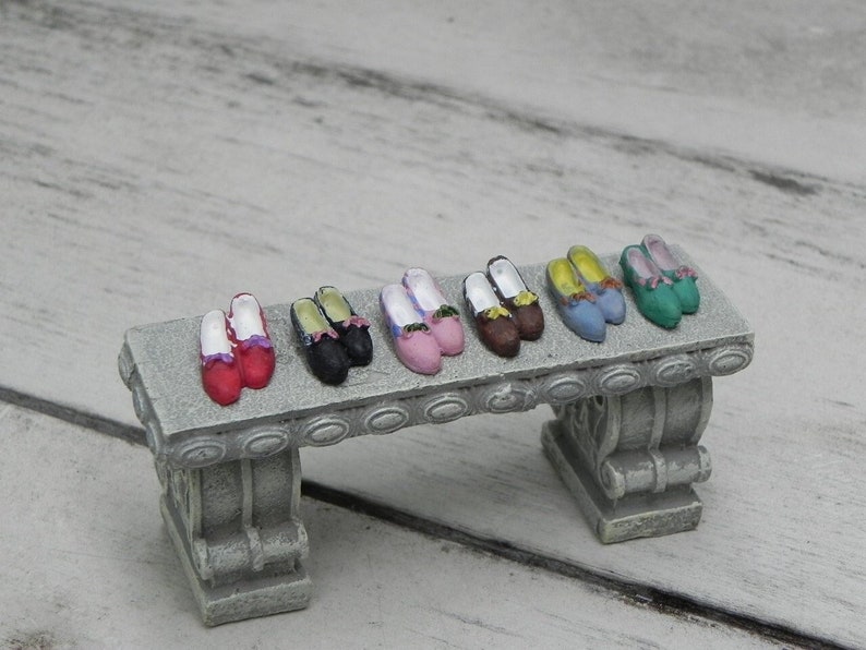 TINY Fairy Shoes ONE PAIR fairy garden accessories fairy slippers dollhouse supplies pixie shoes miniature garden accessory image 1