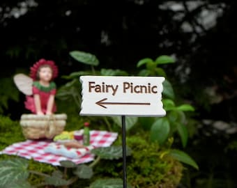Fairy Garden Sign accessories for miniature garden terrarium supply fairy picnic outdoor fairy garden Handmade