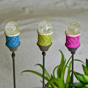 Miniature Tiki Torch, Set of 3, beach garden minis, fairy garden accessories, beach themed cake topper, glow in the dark tiki torches