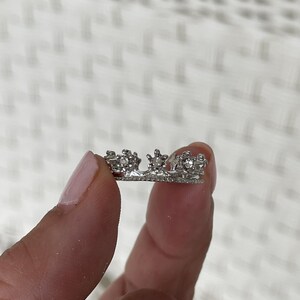 ONE Miniature Crown, fairy tale garden supply, craft DIY, 1:12 scale dollhouse miniature rose gold or silver color image 9