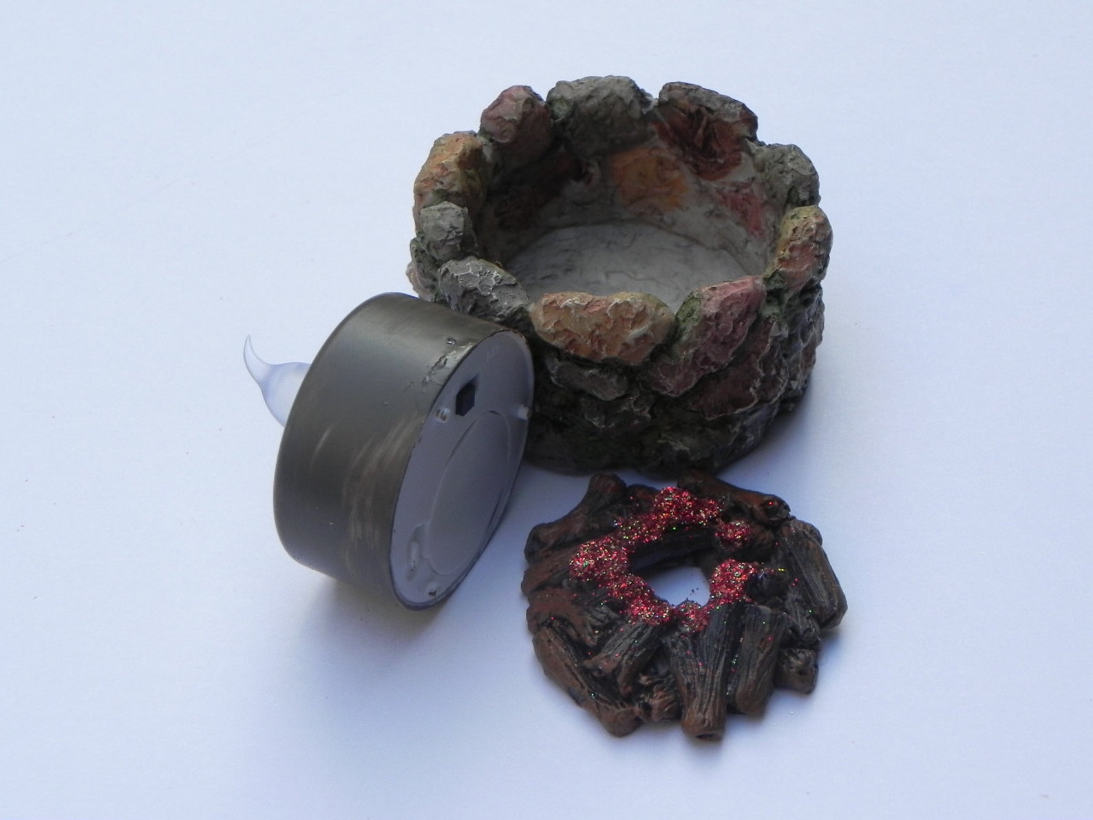 Fairy Garden Fire Pit Accessories Firepit With LED Tea Light Etsy Israel