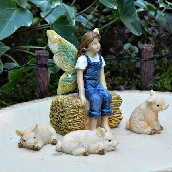 Fairy Garden Miniatur-Figuren Set, 6 Stück Aus Harz – Für Feengarten-Deko Draußen Und Drinnen