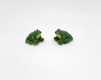 Fairy Garden micro mini frog toad, tiny miniature garden accessory, pond accessories, terrarium supplies