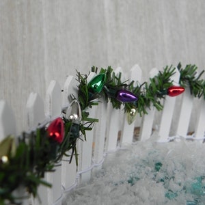 Miniature Christmas Garland, Artificial Pine Wired Roping With...
