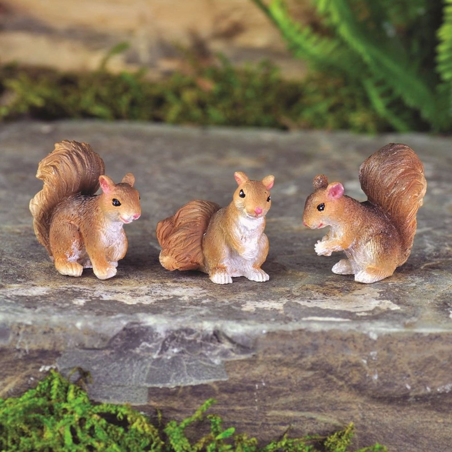 Miniature Squirrels Mini Squirrels Fairy Garden Accessories Etsy