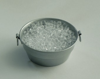 Miniature Tub with Ice Cubes acrylic miniatures for fairy garden craft supplies fairy garden accessories