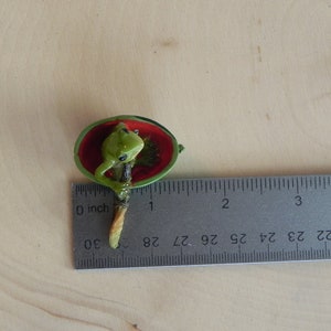 Fairy Garden accessories miniature frog watermelon boat, terrarium supply, miniature frog, miniature row boat image 7