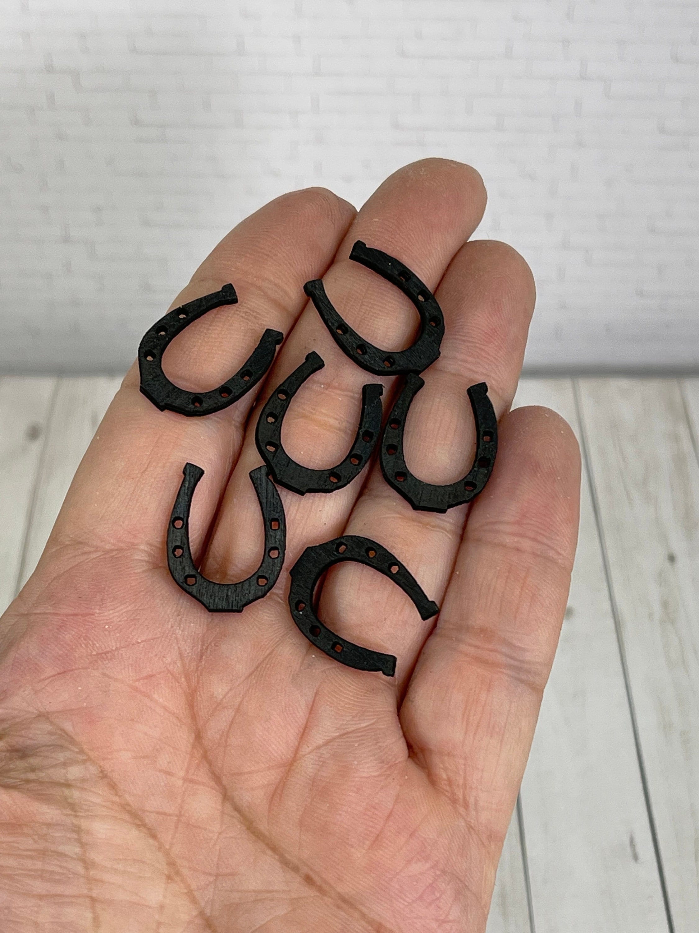 Miniature Horseshoe, Dollhouse Miniatures, St. Patrick's Day Miniatures, craft supplies, farm miniatures, barn minis, wood cut out