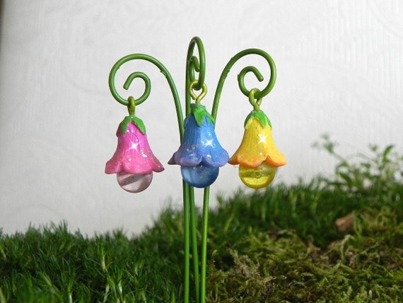 Fairy Garden Accessories TINY Flower Lantern Miniature Supply for Fairy  Garden, Miniature Terrarium Supplies Cake Topper 