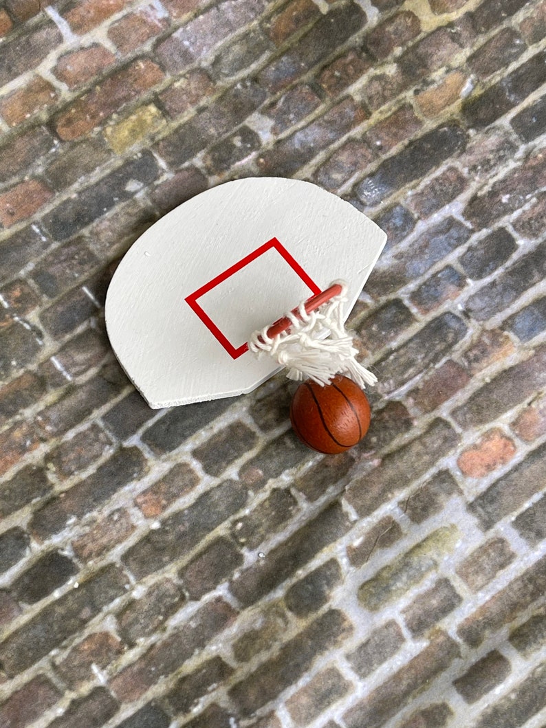 Miniature Basketball Hoop With Backboard Miniature Etsy