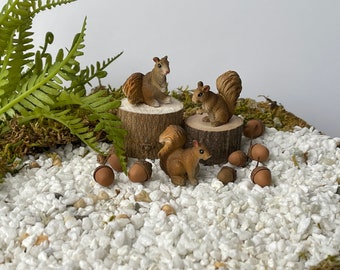 60 Pcs Mini Resin Squirrel Figurines - For Fairy Gardens, Cake Toppers, DIY Decor - View #8
