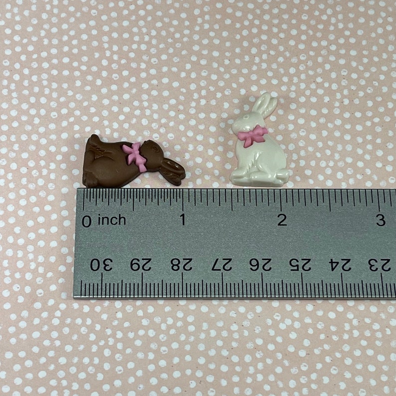 Miniature Easter Chocolate Bunny Made of Acrylic, Bunny Button ...