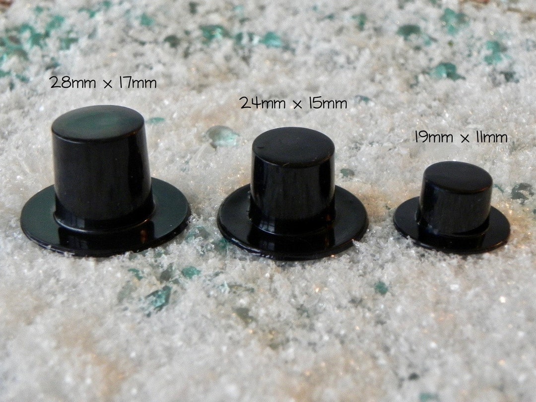 Mini Black Top Hats For Crafts miniature party hats Xmas Hats Mini tiny  crafts