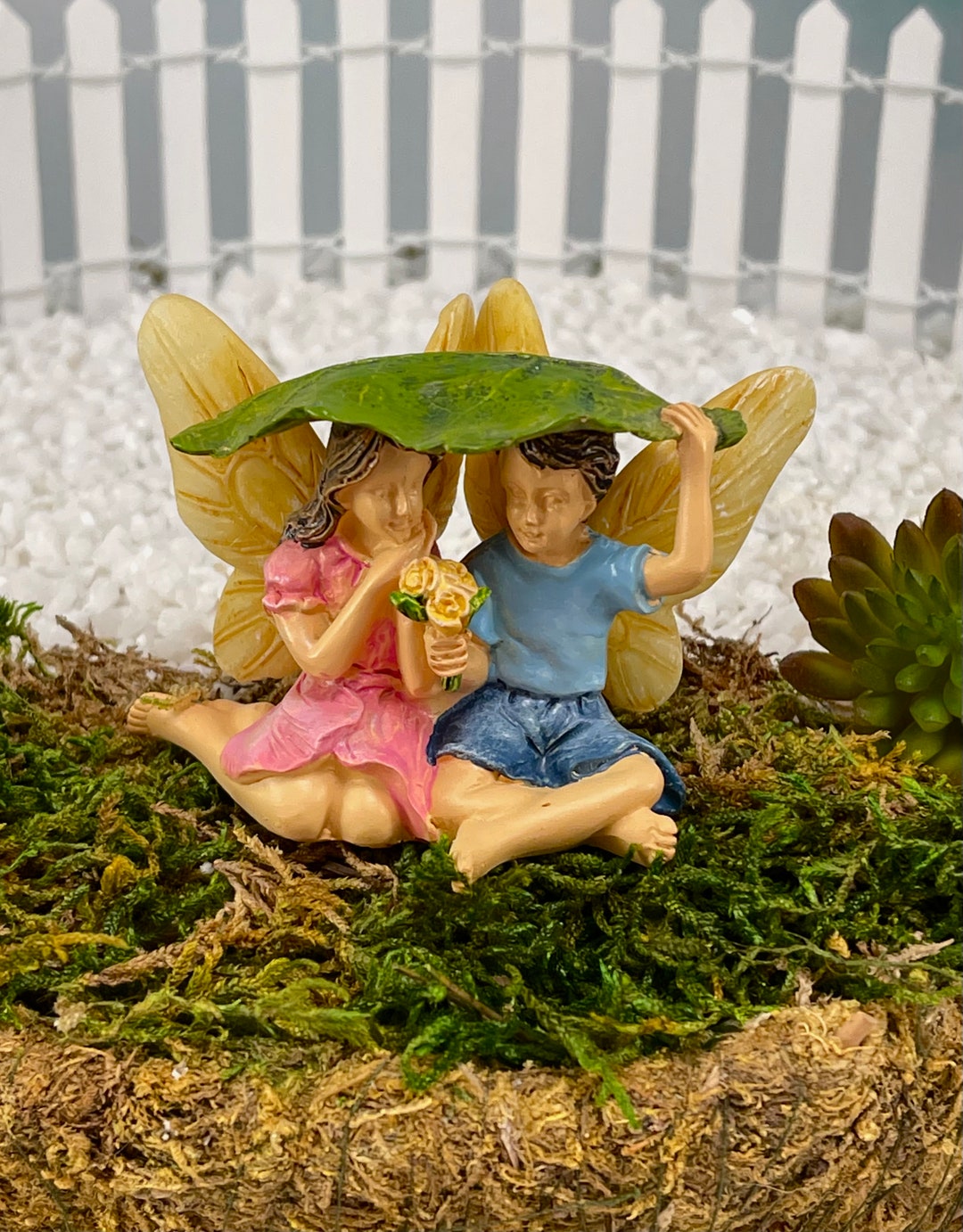 Fairy Garden Boy Girl , Miniature Garden Accessories, Miniature Couple