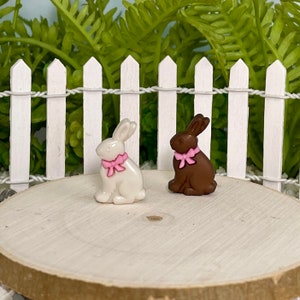 Miniature Easter Chocolate Bunny Made of Acrylic, Bunny Button ...