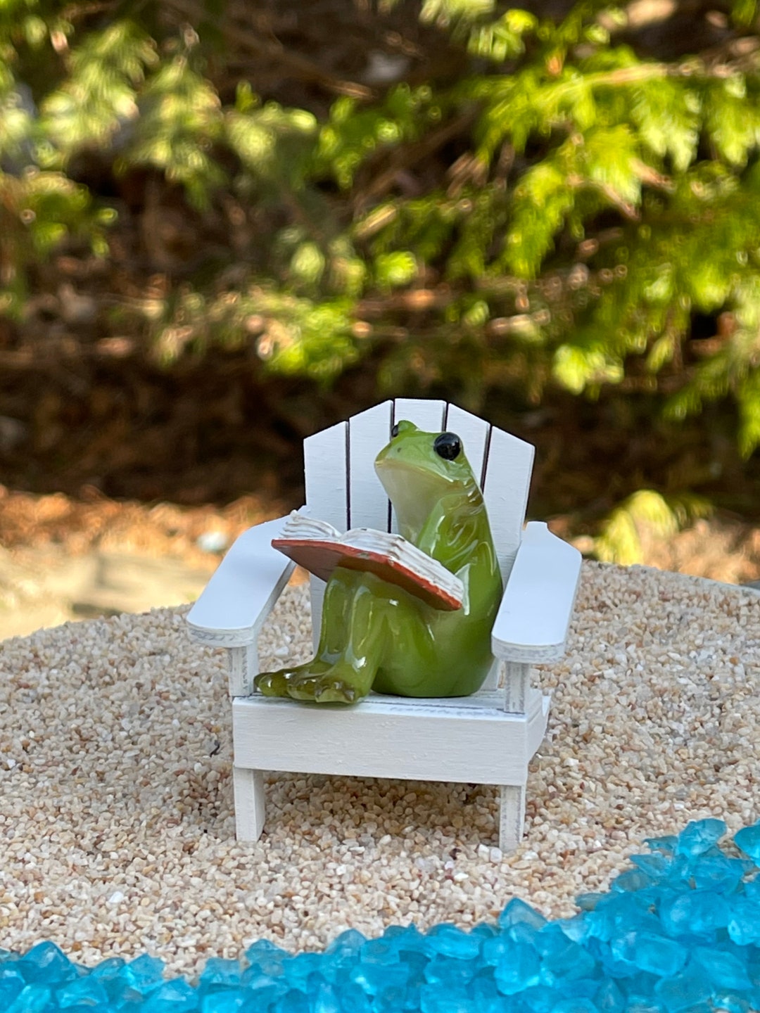 Fairy Garden Miniatures Frog, Book, Fairy Garden Accessories