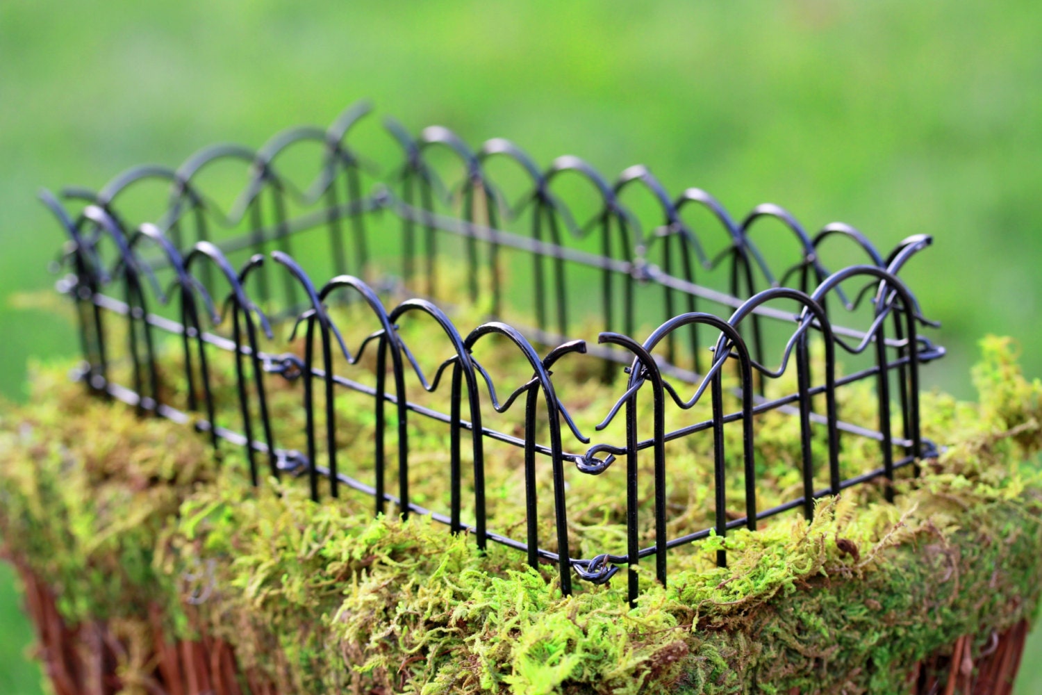 Fairy Garden Fence black wire miniature accessories fencing Etsy