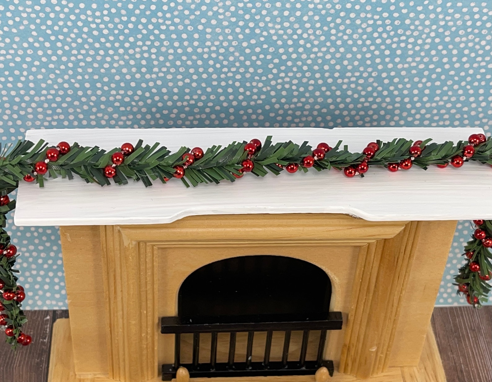 Miniature Christmas Garland Artificial Pine Wired Roping With - Etsy