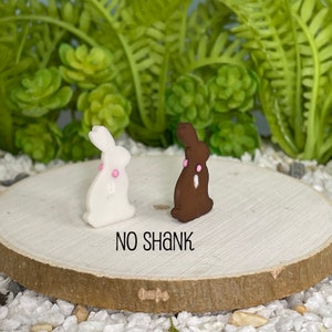Miniature Easter Chocolate Bunny Made of Acrylic, Bunny Button ...