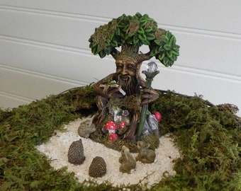 Wise Old Tree Fairy Garden Miniature Tree Old Man Face 