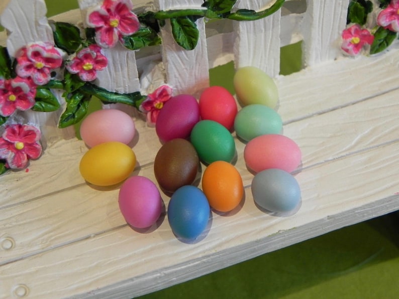 Miniature Easter Eggs assorted colors 5 10 or 20 polymer Etsy