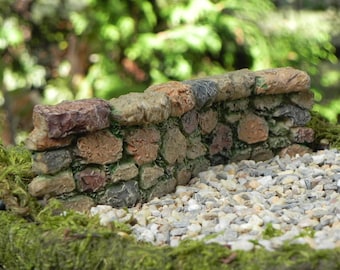Miniature Wall Fairy Garden accessories, stone effect wavy Wall, Fairy Garden Accessory, Miniature Garden Wall, Miniature Supplies