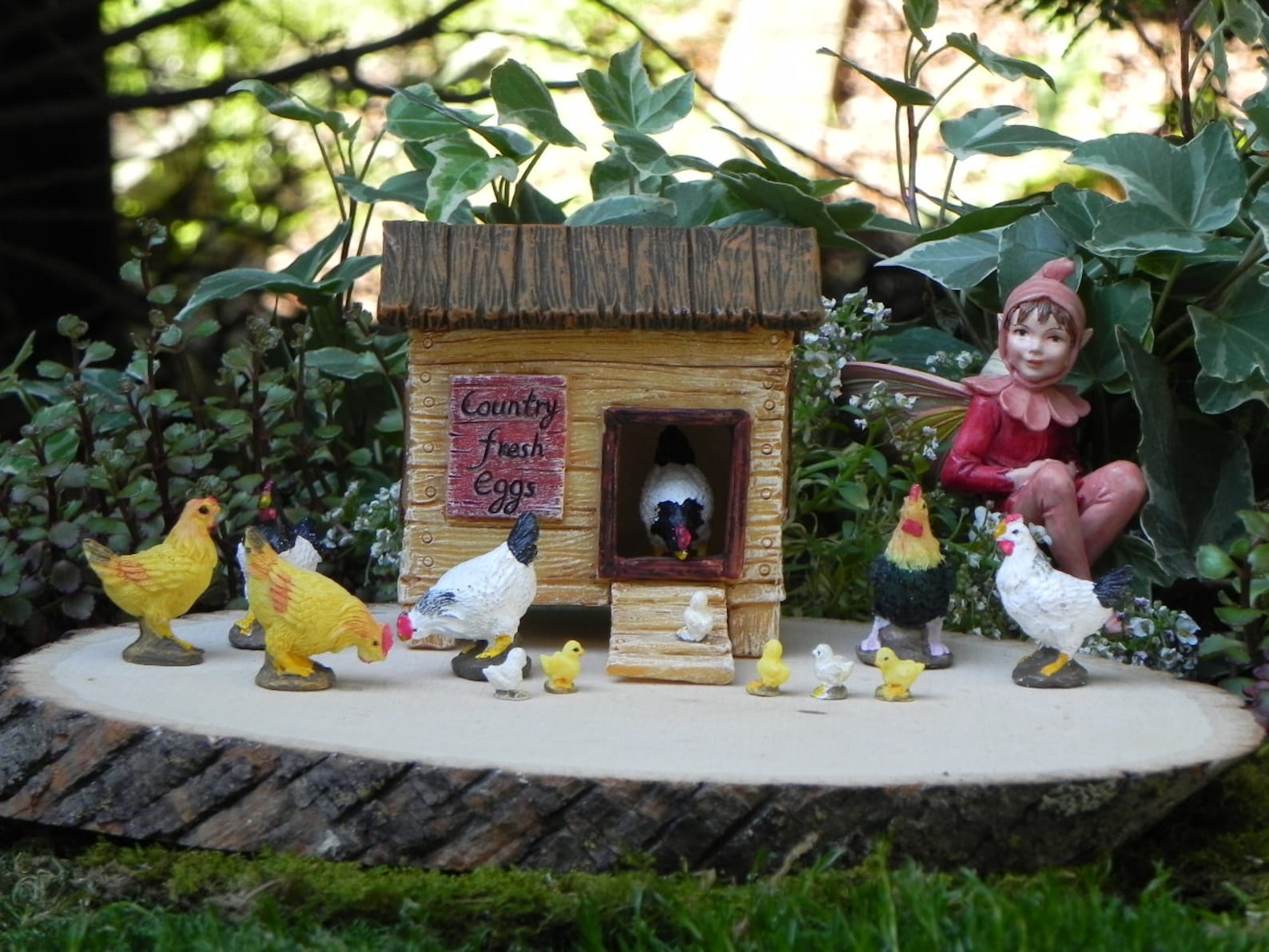 Miniature Chicken Coop Fairy Garden Fairy Accessories Etsy