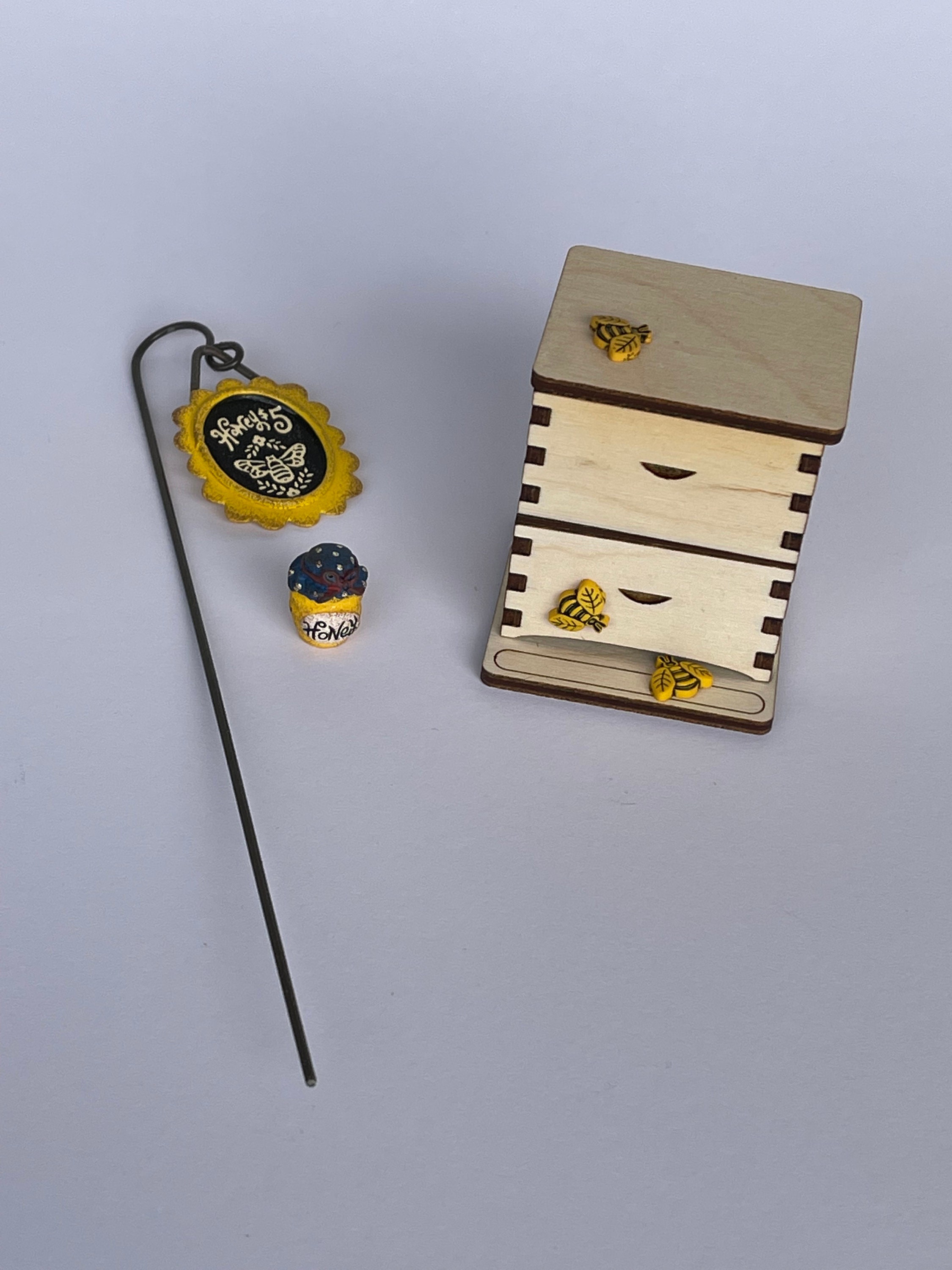 Miniature Bee Hive, Miniature Bees, Miniature Honey, Bee Keeper's Gift ...