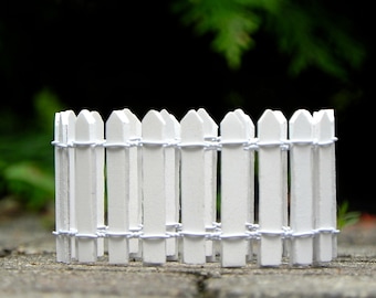 Miniature Picket Fence 2" x 17", supply for fairy garden, miniature garden, garden miniature accessories, terrarium supplies diy supply