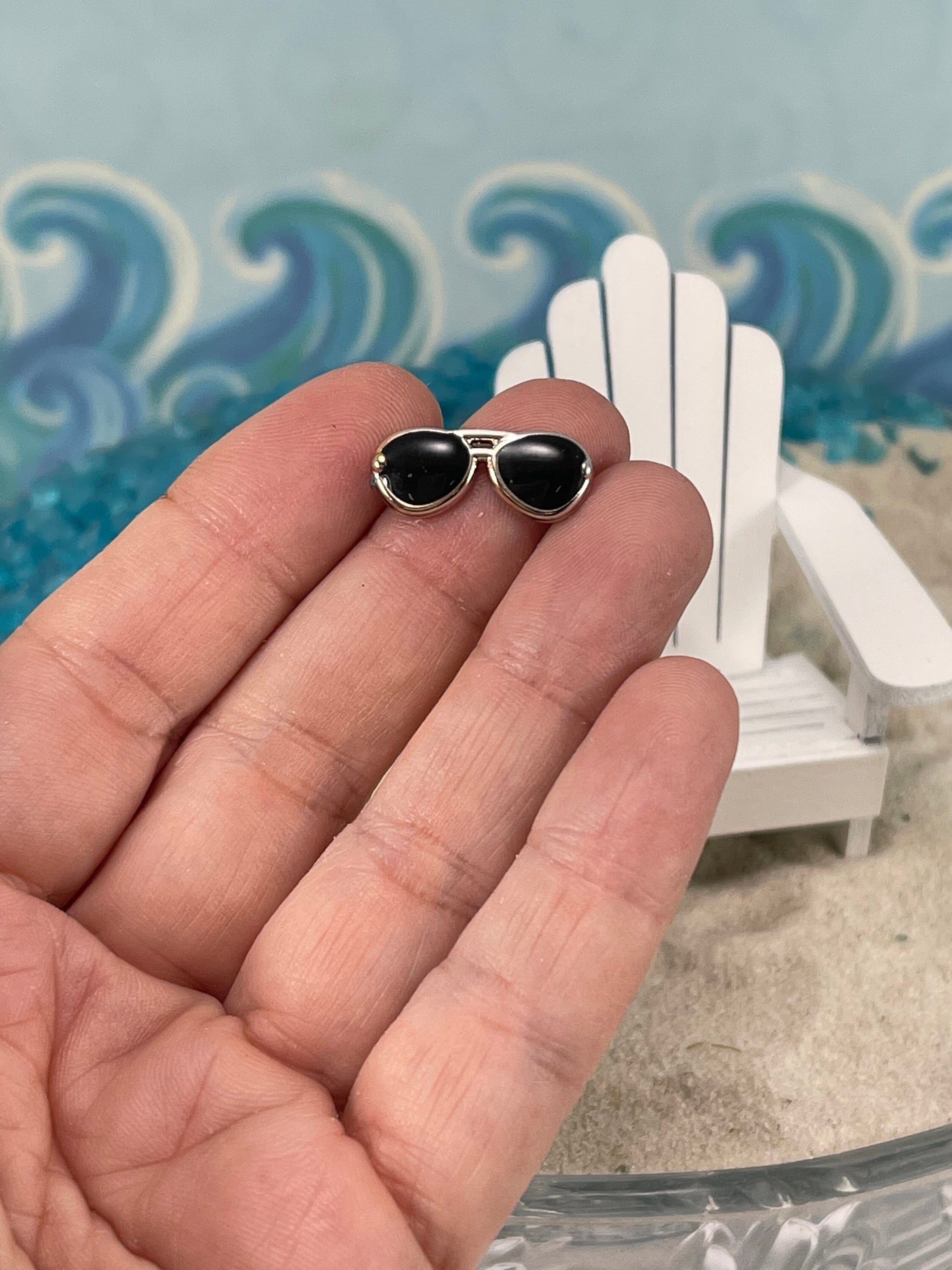 Miniature Sunglasses, Flat Back Cabochon Sun Glasses, Aviator