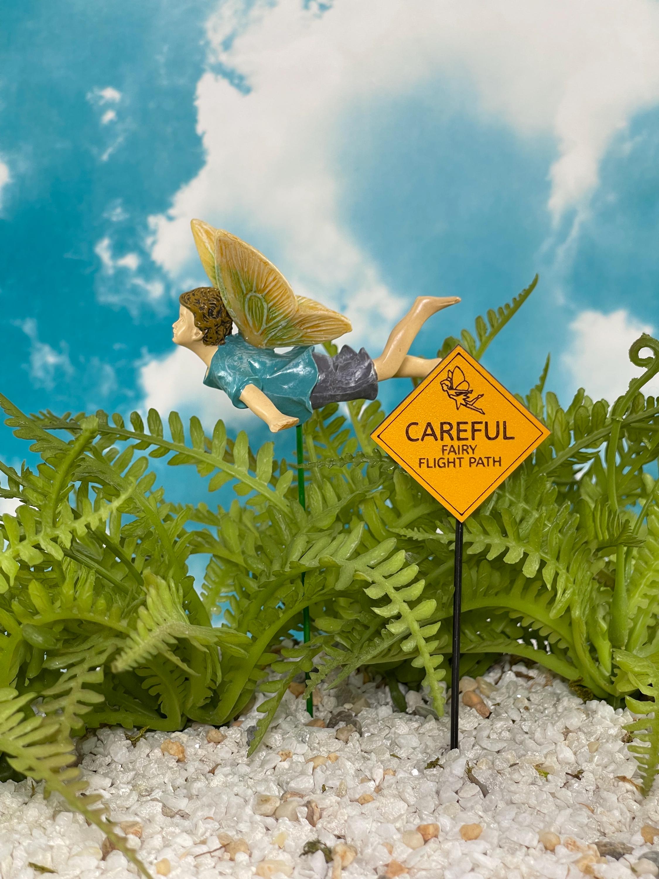 Fairy Garden Accessories, Miniature Flying Fairy Boy, Mini Garden