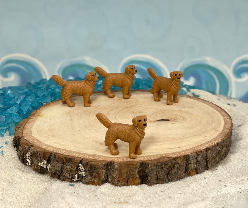 Miniature Golden Retriever Figurine Animal Figurine Fairy Etsy