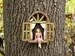 Miniature garden GIRL no wings - mini garden accessory - Girl sitting in miniature window, accessory for fairy garden 