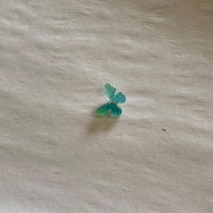 Micro Miniature Butterflies, Kawaii Butterfly Tiny 8mm Acrylic Butterfly, Fairy Garden Accessories, Dollhouse Miniature, Craft Supply 50 Light Blue