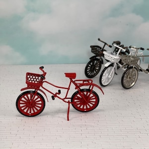 ONE Miniature Bike Bicycle, Fairy Garden Bike, Fairy Garden Accessories, Miniature Bicycle, Dollhouse Miniatures, Dollhouse Bike