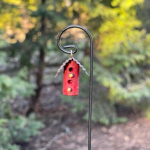 Fairy Garden Miniature Birdhouse on hook bird house for fairy garden or terrarium  ONE accessories