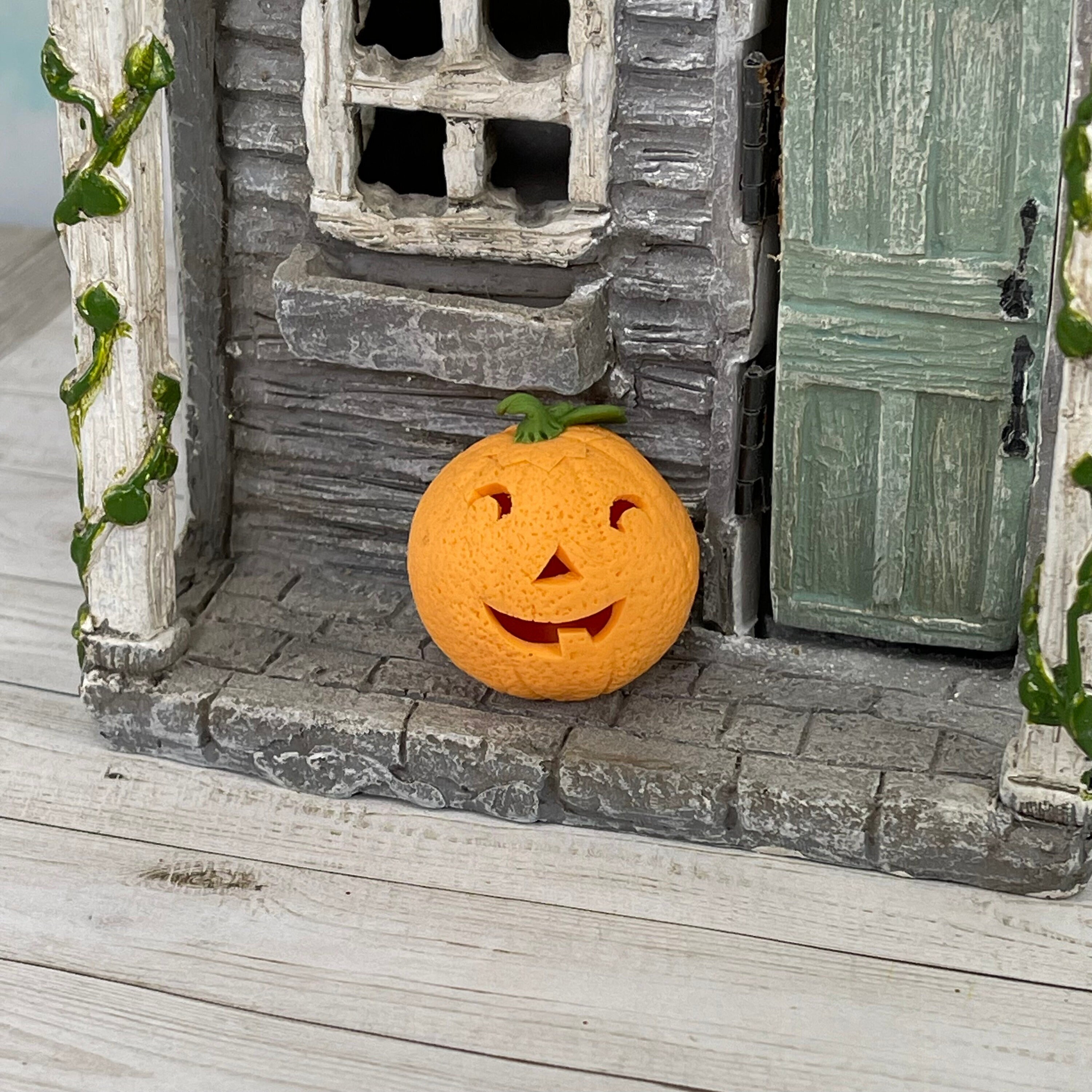 Miniature Jack O Lantern, Fairy Garden Dollhouse Miniature, Tiered Tray ...
