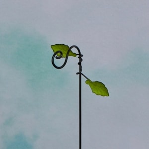 Miniature Hook for fairy garden, leafy  hook, fairy garden accessories, fairy garden miniatures