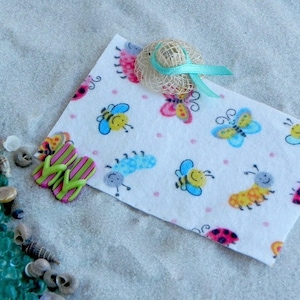 Fairy Garden Accessories, beach garden mini, flannel towel, miniature flip flops, miniature sun hat, coastal garden, beach supplies