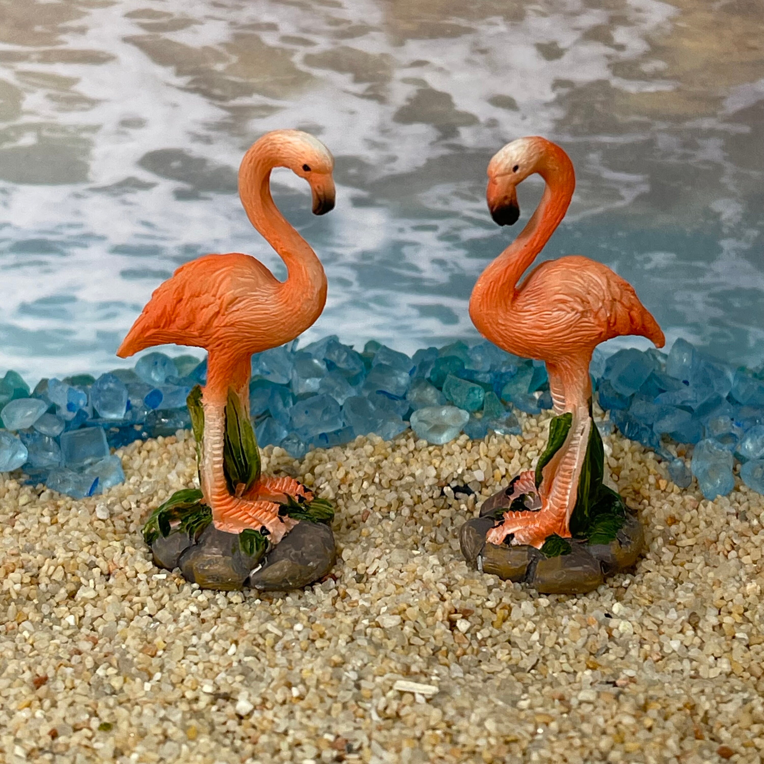 Mini-Flamingo Figuren – 50 Kleine Rosa Harz-Statuen Für Deko, Puppenhäuser & Garten