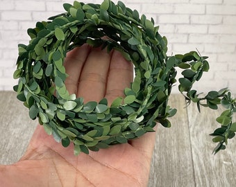 Baby Leaf Boxwood Garland artificial wired miniature supply for wedding fairy garden  Christmas winter floral supplies evergreen