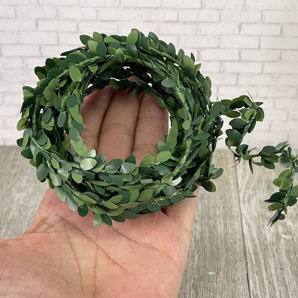 Baby Leaf Boxwood Garland artificial wired miniature supply for wedding fairy garden  Christmas winter floral supplies evergreen